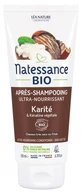 Acondicionador ultranutriente Natessance con manteca de karité y queratina vegetal ecológica, 200 ml