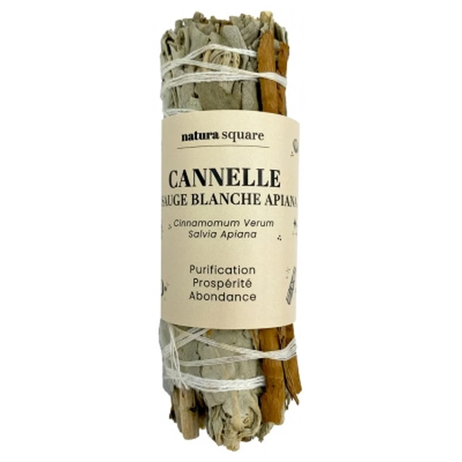 Varita de purificación Apiana de canela y salvia blanca de Natura Square