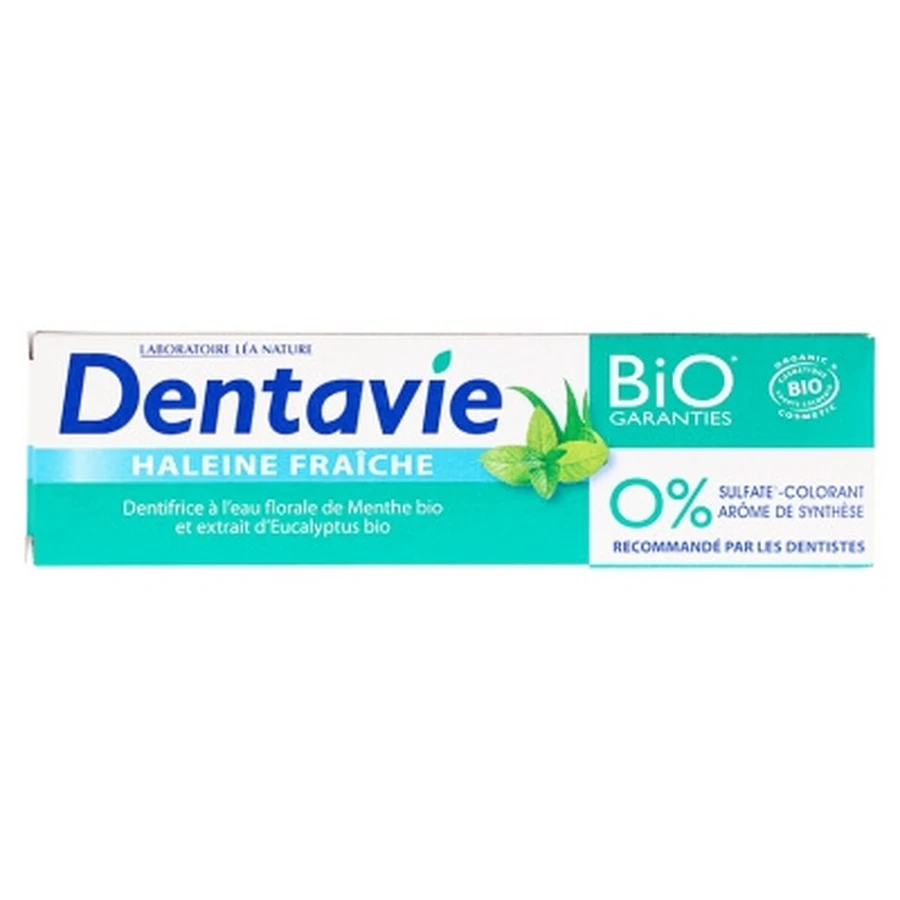 Dentavie Dentifrice Haleine Fraîche Bio 75 ml