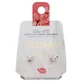 Farma Bijoux: Pendientes hipoalergénicos con cristales cuadrados, 4 mm