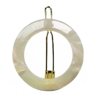 Bachca ronde haarclip van parelmoer, 1 haarclip