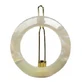 Bachca ronde haarclip van parelmoer, 1 haarclip