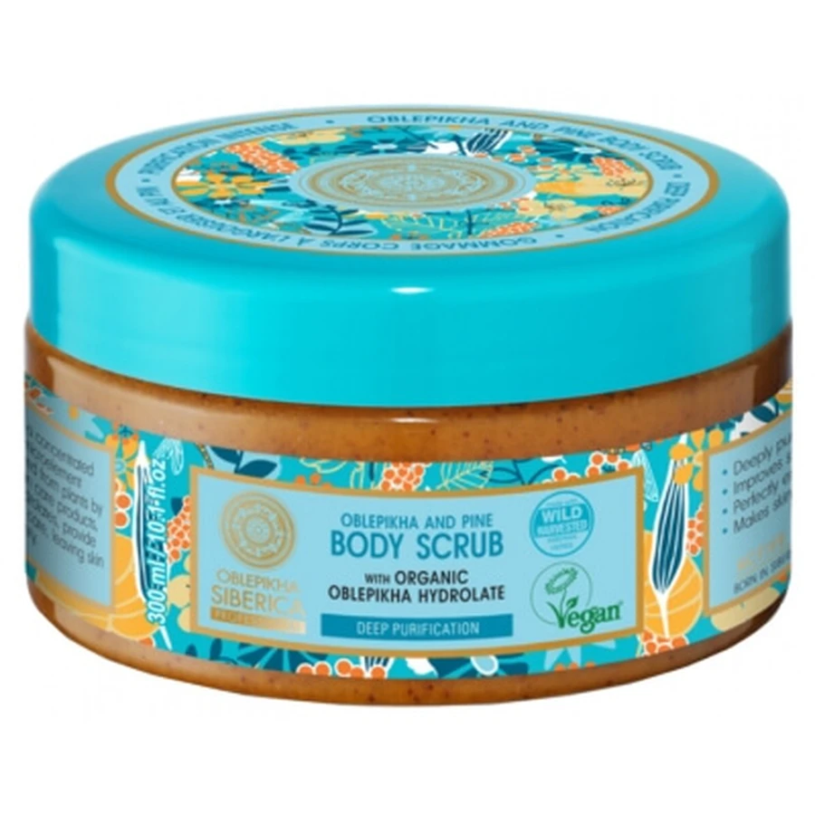 Natura Siberica Oblepikha Intensieve Reinigende Lichaamsscrub met duindoorn en dennen, 300 ml