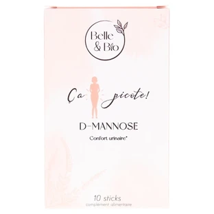 Belle & Bio D-mannose voor een prettig urinegevoel, 10 staafjes