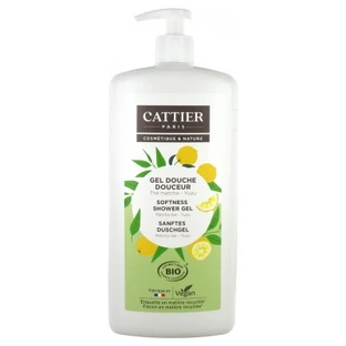 Gel de ducha orgánico de matcha y yuzu de Cattier, 1 L