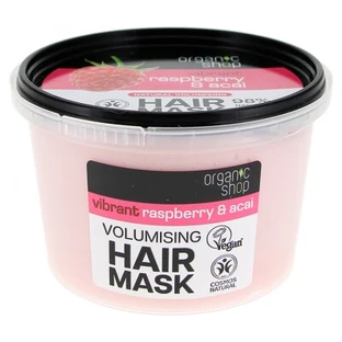 Organic Shop Natuurlijk haarmasker voor meer volume met framboos en acai, 250 ml