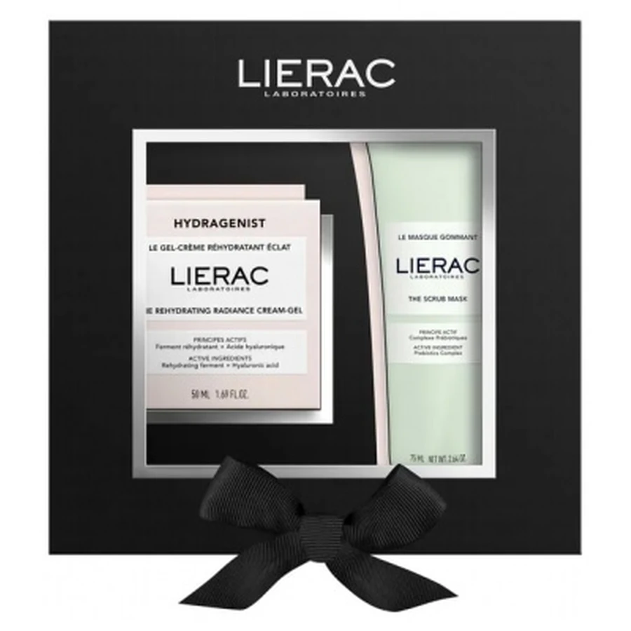 Lierac Hydragenist Hydraterende Gel-Crème voor een stralende huid 50 ml + Exfoliërend masker 75 ml
