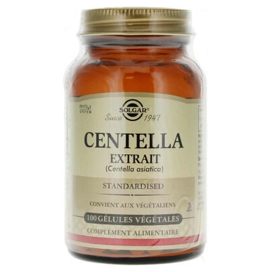 Solgar, extracto de partes aéreas de centella, 100 cápsulas vegetarianas