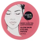 Organic Shop Antioxidative Hydrogel-Augenpads mit Eistee und Himbeere, 60 Stück