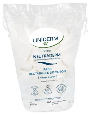 Neutraderm Baby Pads Cotton Rectangles, 180 Rectangles