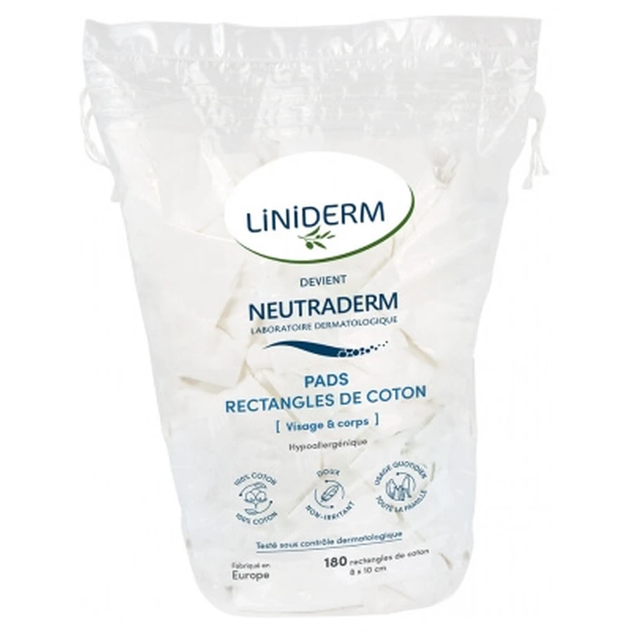 Neutraderm Baby-Pads aus Baumwolle, rechteckig, 180 Stück