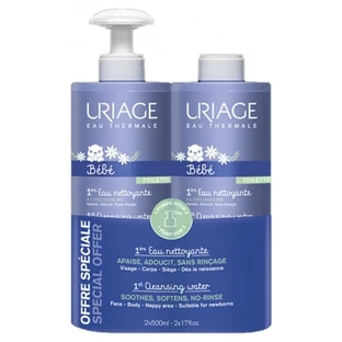 Agua desmaquillante Uriage Baby 1st, paquete de 2 (500 ml cada una)