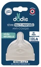 Chupete anticólicos Dodie con múltiples perforaciones, flujo rápido, para líquidos espesos, a partir de los 6 meses