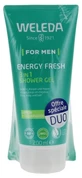 Weleda Men's Energy Fresh 3-in-1 Shower Gel, 2-Pack (200 ml each)