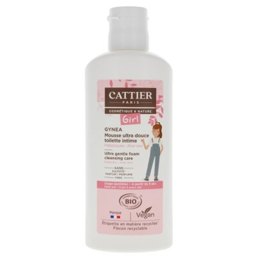 Cattier Gynea Girl Ultra-zachte biologische intieme wasschuim, 150 ml