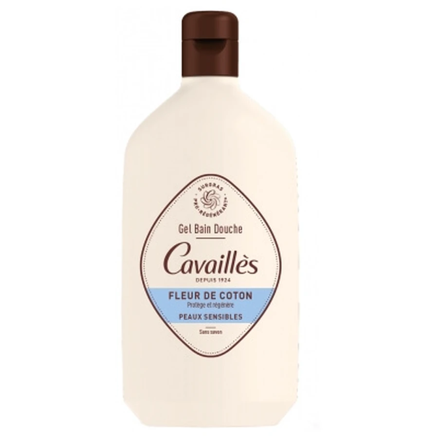 Cavaillès Duschgel mit Baumwollblüten für empfindliche Haut, 400 ml