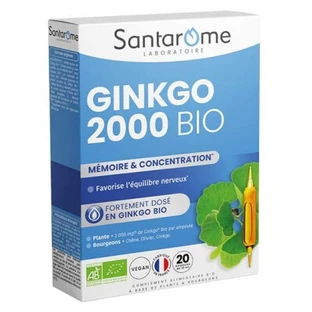 Santarome Ginkgo 2000 Organic, 20 Ampoules