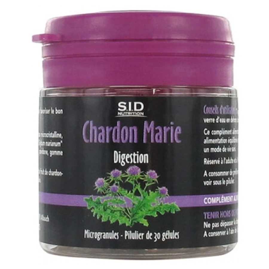 S.I.D Nutrition: Cardo mariano para la digestión, 30 cápsulas