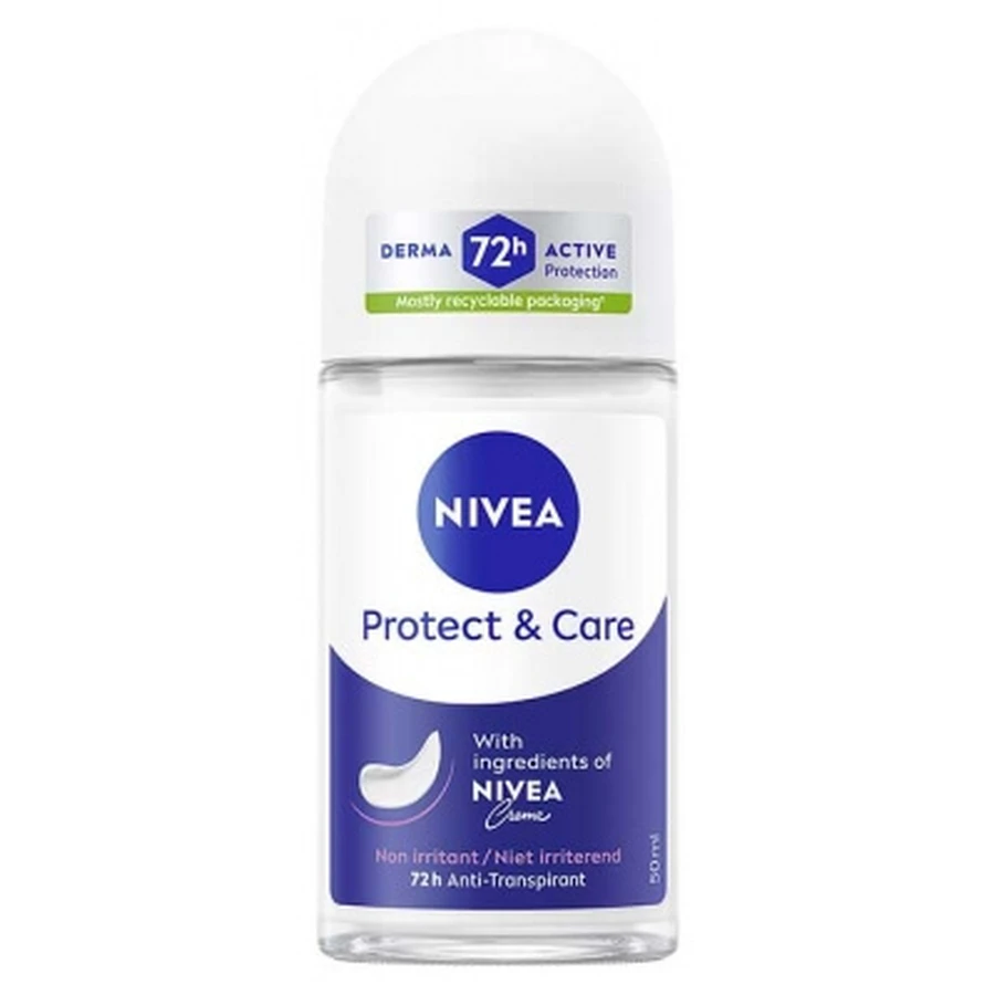 Nivea Protect & Care 72-Stunden-Antitranspirant-Deodorant als Roll-on, 50 ml