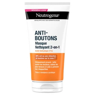 Neutrogena Limpiador y mascarilla 2 en 1 para el acné, 150 ml