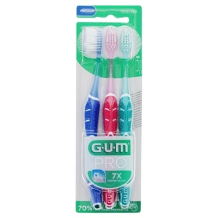 GUM PRO Medium tandenborstel, trio-pakket