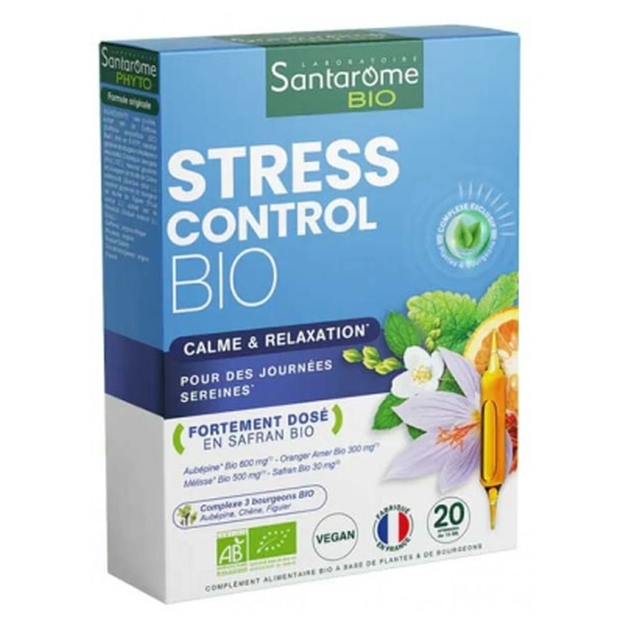 Santarome Stress Control Organic, 20 Ampoules
