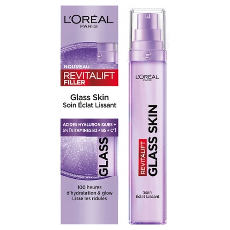 L'Oréal Paris Revitalift Filler Glass Skin: tratamiento suavizante y iluminador, 50 ml