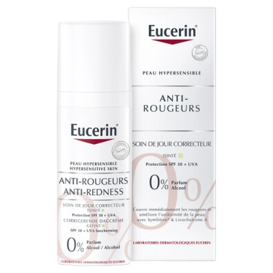 Crema de día con color correctora antirrojeces de Eucerin, SPF 25+, 50 ml