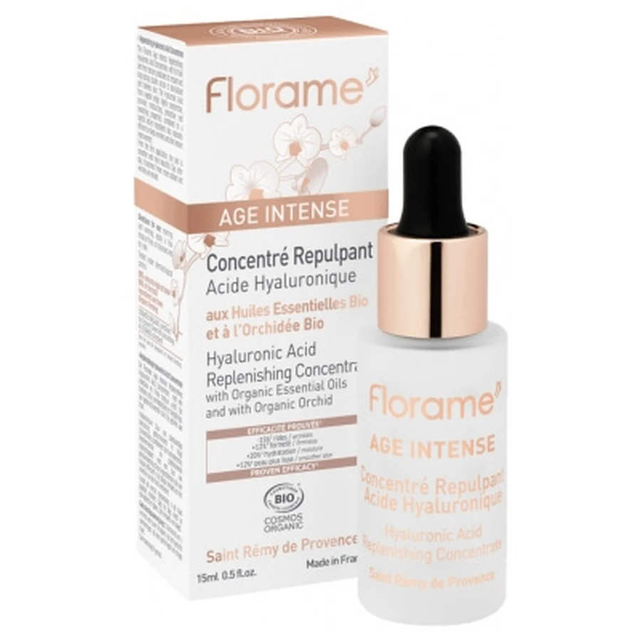 Florame Âge Intense: Concentrado voluminizador de ácido hialurónico ecológico, 30 ml