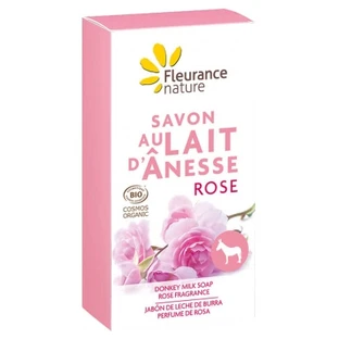 Fleurance Nature biologische zeep met rozen en ezelinnenmelk, 100 g