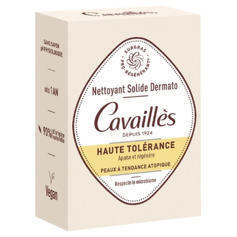 Gel de limpieza sólido dermatológico de alta tolerancia de Cavaillès, 100 g