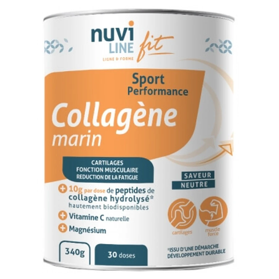 Nuviline Fit Colágeno marino para el rendimiento deportivo, 340 g