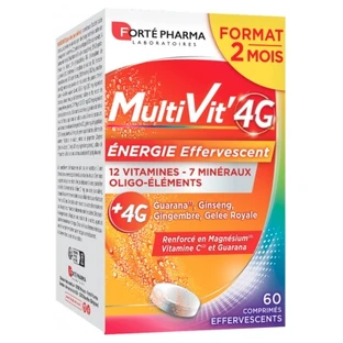 Forté Pharma MultiVit'4G Energy 60 Effervescent Tablets