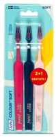 TePe Colour Soft-tandenborstel, 2-pack + 1 gratis