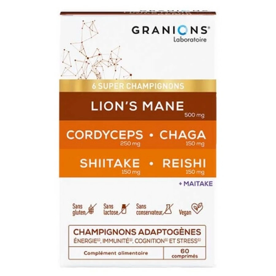 Granions 6 Super Mushrooms, 60 Tabletten