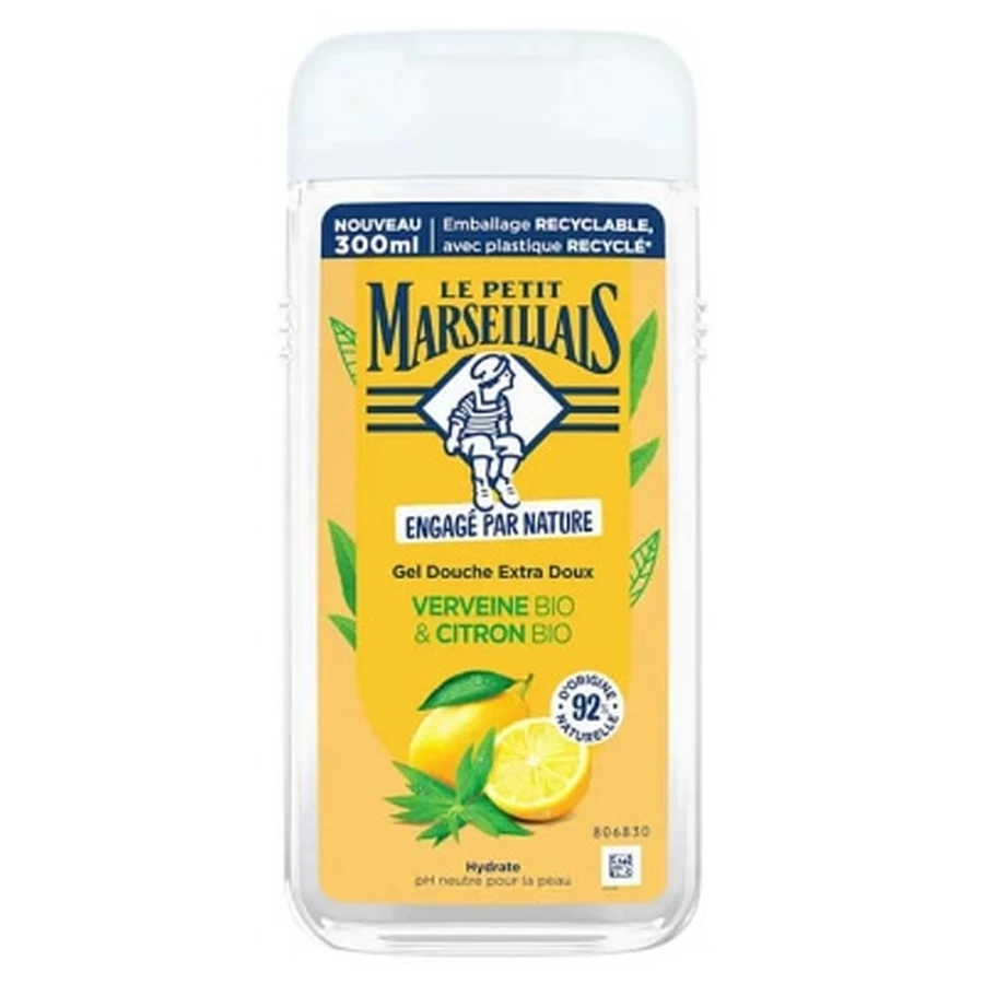 Le Petit Marseillais Extra mildes Duschgel mit Bio-Verbene und Bio-Zitrone, 300 ml