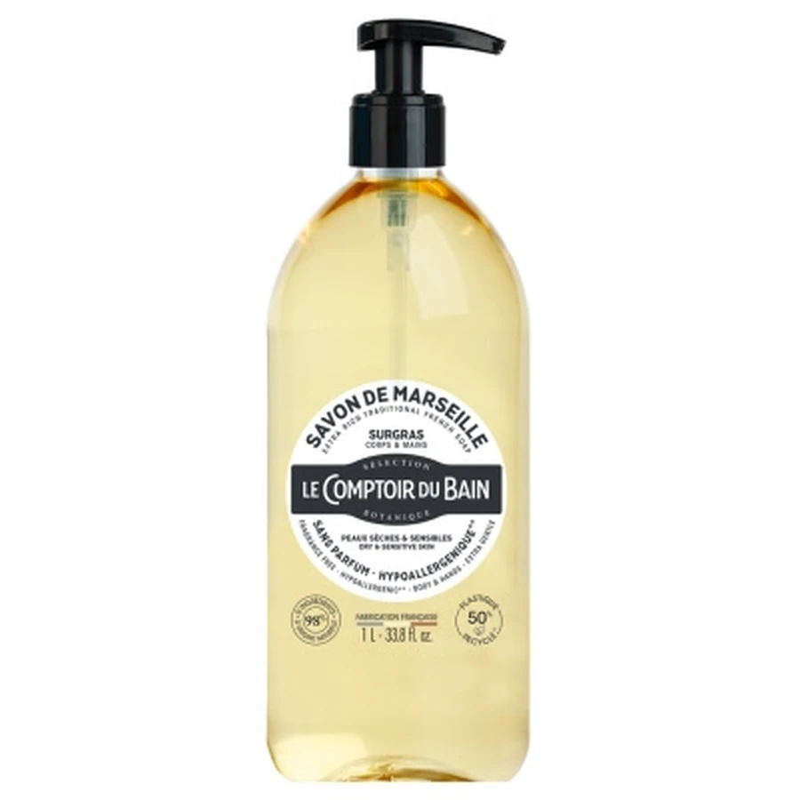 Jabón hidratante hipoalergénico de Marsella de Le Comptoir du Bain, 1 L