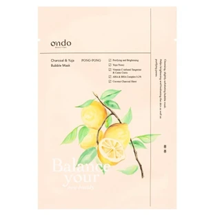 Ondo Beauty 36.5 Charcoal & Yuja Bubble Mask 25 g