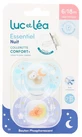 Luc and Léa Essentiel Night 2 Anatomical Pacifiers with Comfort Collar + 6–18 Months