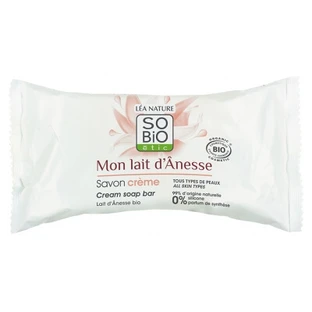 Léa Nature SO BIO étic Mon Lait d'Ânesse, jabón en crema ecológico, 100 g