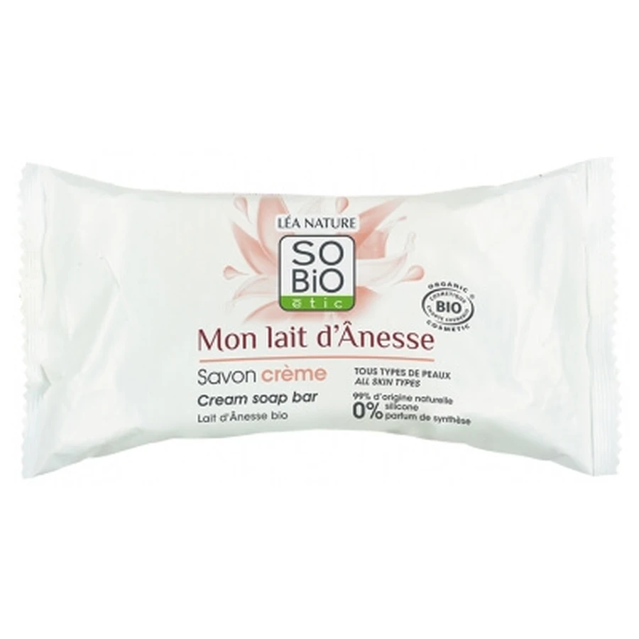 Léa Nature SO BIO étic Mon Lait d'Ânesse, jabón en crema ecológico, 100 g