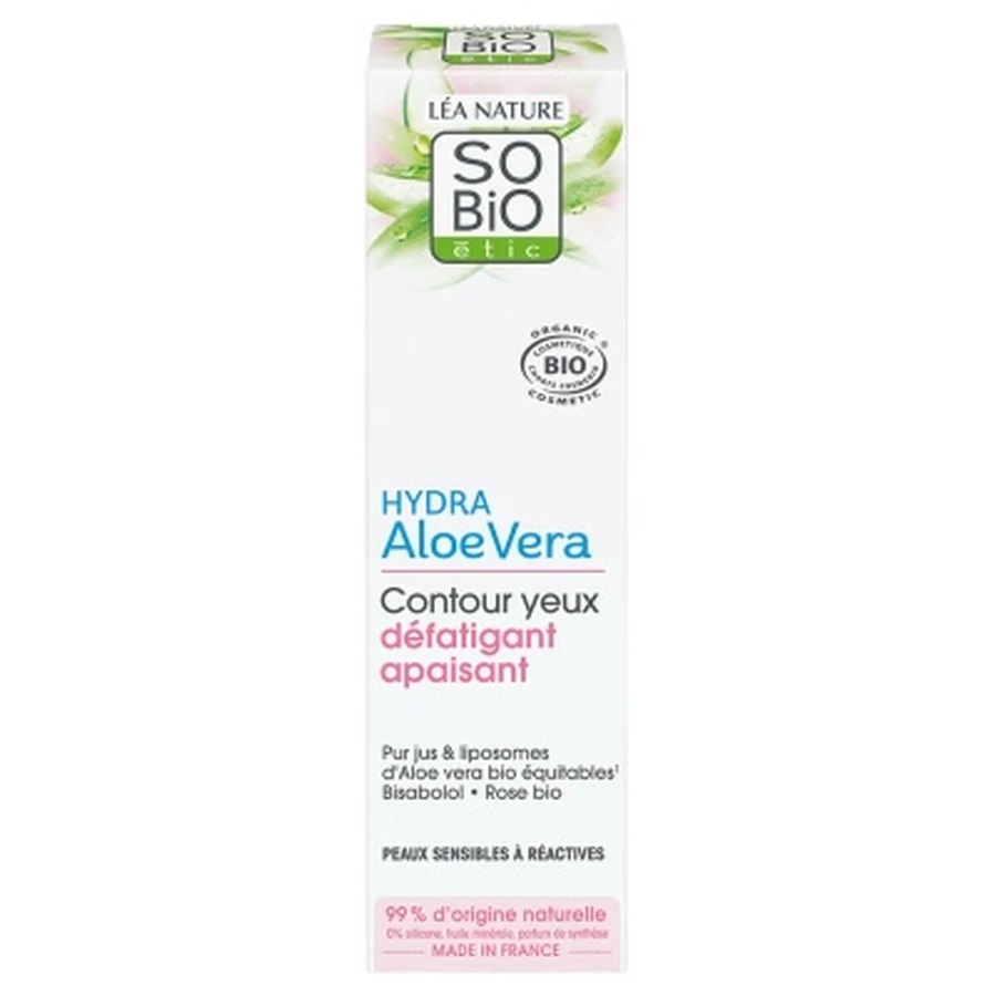 Léa Nature SO BIO étic Hydra Aloe Vera Biologische kalmerende oogcrème tegen vermoeidheid 15 ml