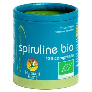 Flamant Vert Organic Spirulina, 120 Tablets, 500 mg Each