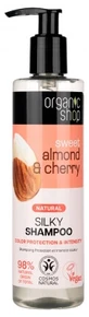 Champú Organic Shop de almendra y cereza para proteger el color y potenciar el brillo, 280 ml
