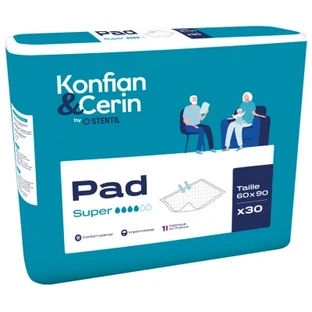 Stentil Konfian & Cerin Pad 30 Super matrasbeschermers, 60 x 90 cm