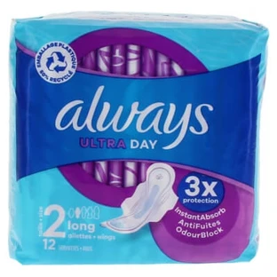 Always Ultra Day 12 Serviettes Hygiéniques Taille 2