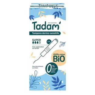 Tadam' Dermo-Sensitive-Pads mit Super-Organic-Applikator, 14 Pads