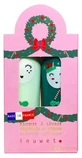 Inuwet Duo geparfumeerde lippenbalsems met sterretjes en pailletten, appel & kers, 2 x 3,5 g