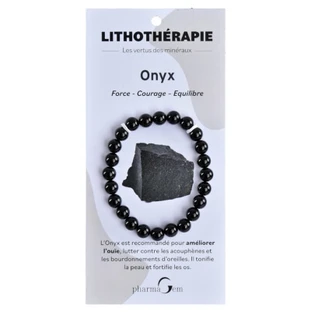 PharmaGem Crystal Therapy Onyx Bracelet, 8 mm