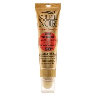 Soleil Noir per adulti e bambini: crema arricchita con vitamine SPF 50, 20 ml + stick SPF 30, 2 g